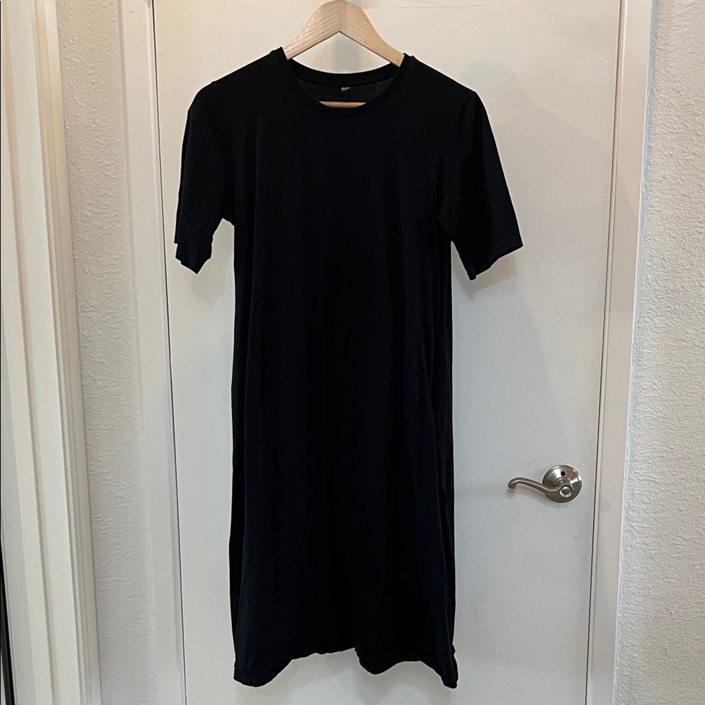 Uniqlo Mercerized Cotton Mid-Sleeve A-Line Dress - M